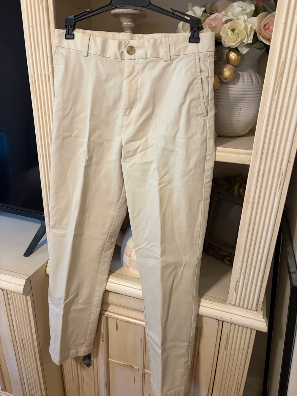 Vineyard Vines Boys Cream Chino Pants - Classic Straight Fit size 16